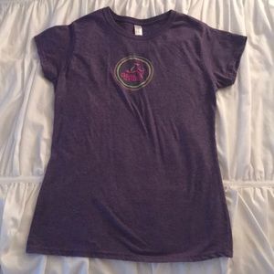 Girls purple “girls on the run” workout shirt